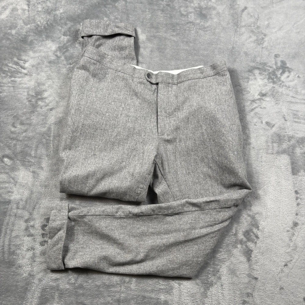 Suitsupply Vitale Barberis Canonico Wool Flannel Pants Men's 36x28 Grey Brescia*